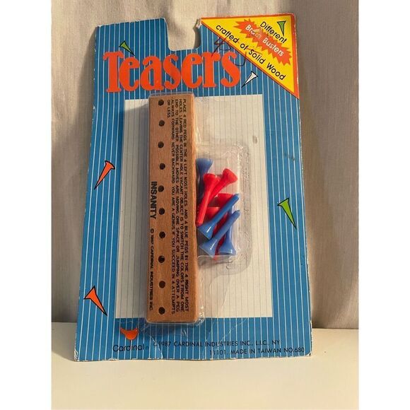 Cardinal Other - Wood Peg Brain Teaser-Insanity- Cardinal Game New Vintage 1987